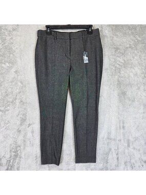 Express Dress Pants Womens 10S Gray Knit Skinny Mid Rise Ankle Stretch Work